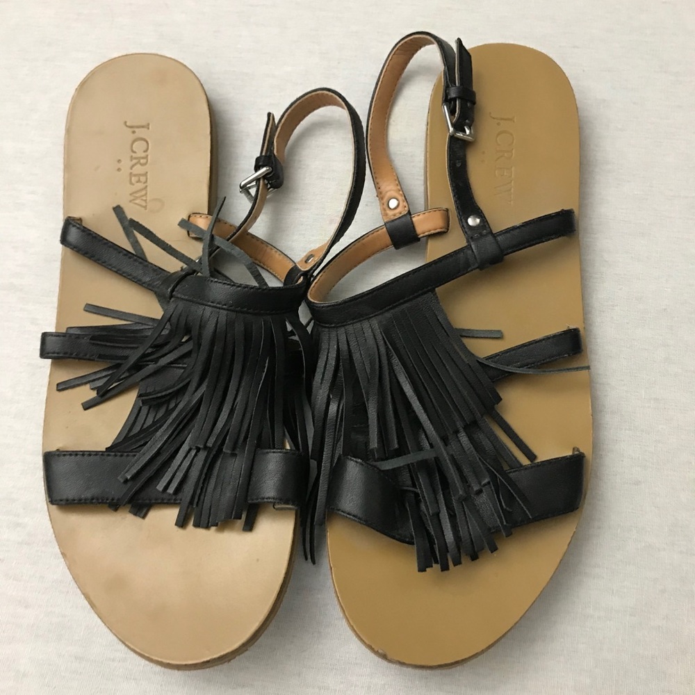 J. Crew Fringed Sandals